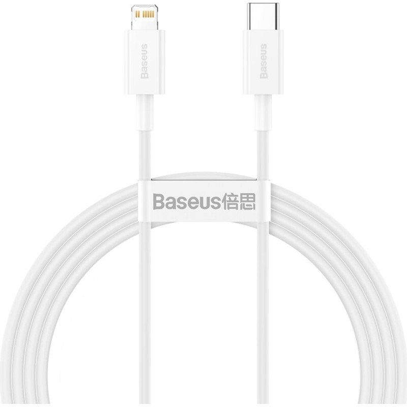 Baseus USB-C kabelis - iPhone Lightning Superior Series PD 20W 1.5 m - Balts