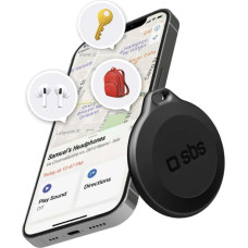 SBS Apple Find My Track My Circle ūdensizturīgs IP65 saderīgs lokators - melns