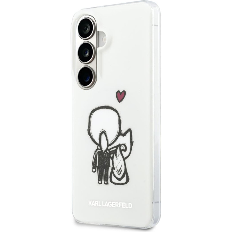 Karl Lagerfeld IML K&CH Back Logo Magnetic Case for iPhone Samsung Galaxy S26 Transparent