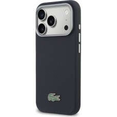 Lacoste PVC Petit Pique Semi Wrap MagSafe Case for iPhone 17 Pro Navy