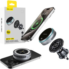Blavec Car holder BHC-05 Qi2.2 25W magnetically detachable with induction charging and active cooling to airvent (BHC05-MWIB) black