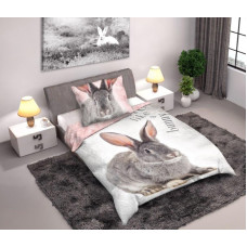 Kokvilnas gultasveļa 160x200 Rabbit