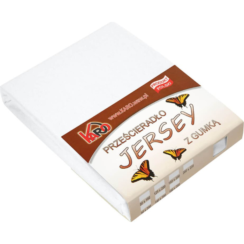 Džersija loksne 140x200 balta 001 bieza 150g/m2