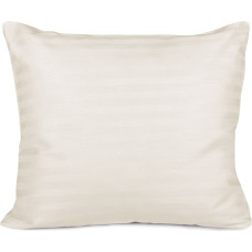Satīna spilvendrāna 70x80 krēmkrāsas vienkrāsainas svītras Cizgili damask