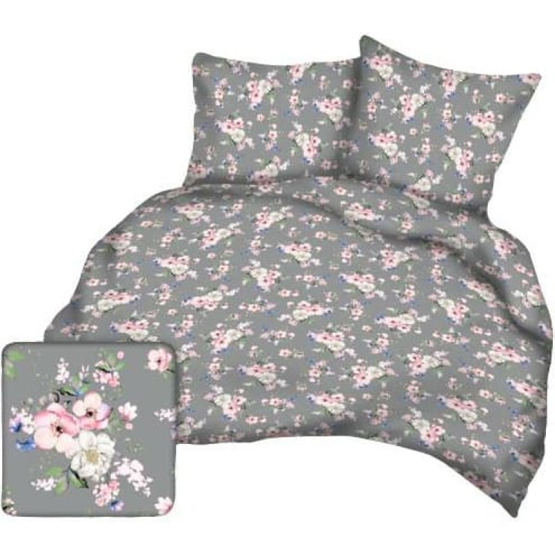 Mizas pakaiši 200x220 78c pelēko ābeļu ziedu zaļās lapas