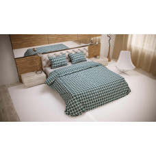 Kokvilnas gultas veļa 160x200 Tērauda režģis balts 28249/1 01