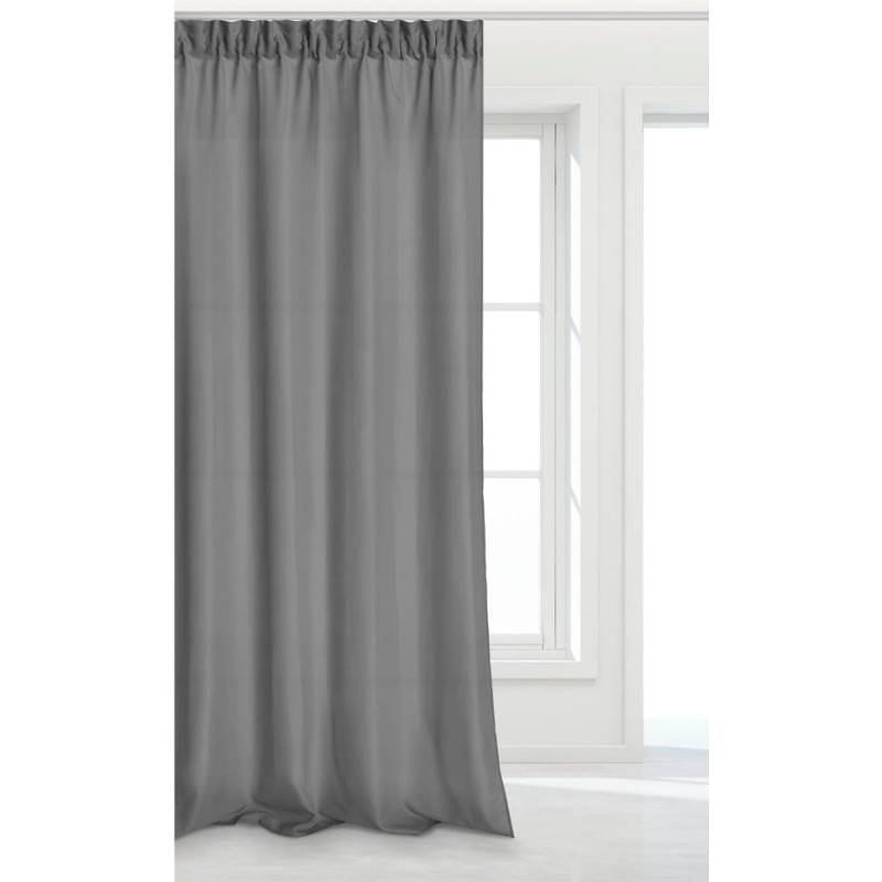 Aizkars 140x250 Viva grafīts gatavs uz lentes viesistabai