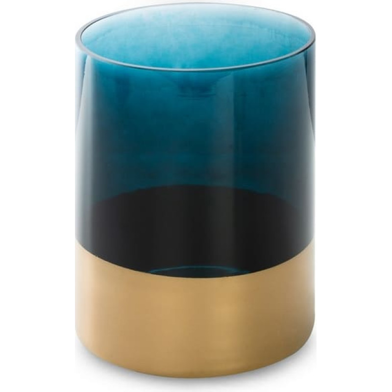 Svečturis 15x20 Lili 6 tirkīza zelts no mākslas stikla