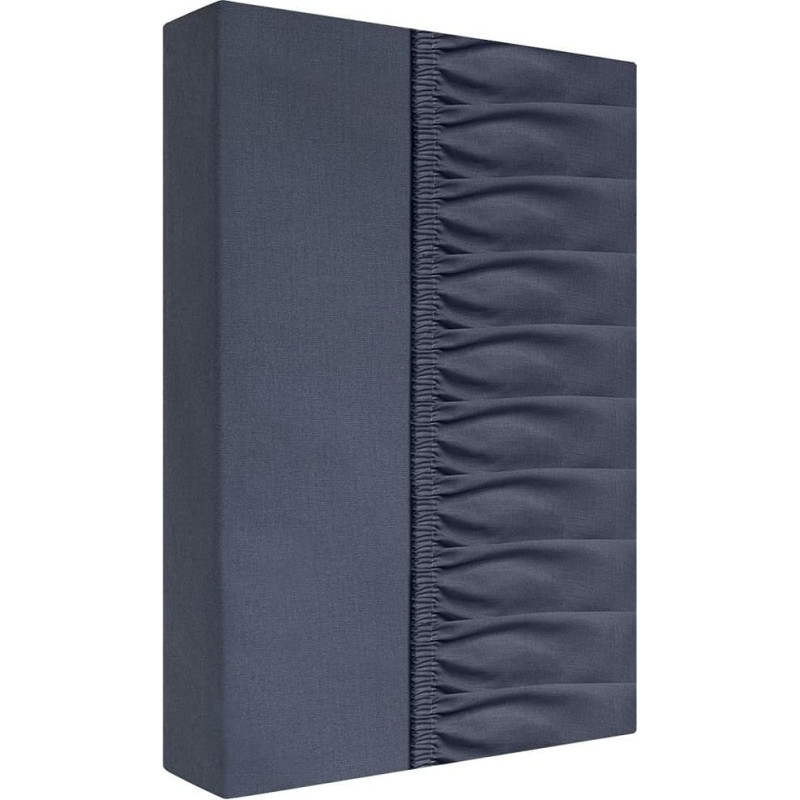 Kokvilnas palags 160x200 pelēks matracim līdz 25 cm augstam