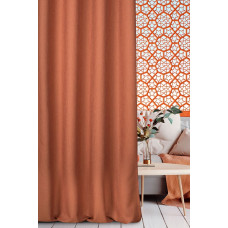 Aizkars 140x250 Marokas 4 ķieģeļu sarkans ar uzmavām no vienkārša auduma Terra Collection