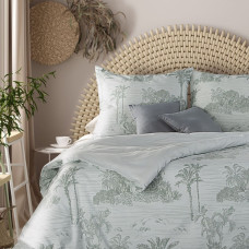 Kokvilnas gultasveļa 220x200 Monte 5 baltas tērauda plaukstas Terra Collection kastē