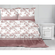 Kokvilnas gultasveļa 220x200 Romantiskas atmiņas balts pulveris rozā rozes Bielbaw 1