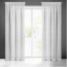 Aizkars 140x270 Lietus balts gatavs uz lentes