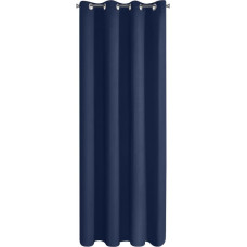 Aizkars 135x250 Logan tumši zils gatavs ar starplikām