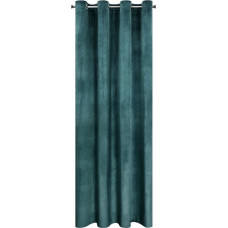 Aizkars 140x250 Melanie zils tumšs velūrs gatavs starplikām