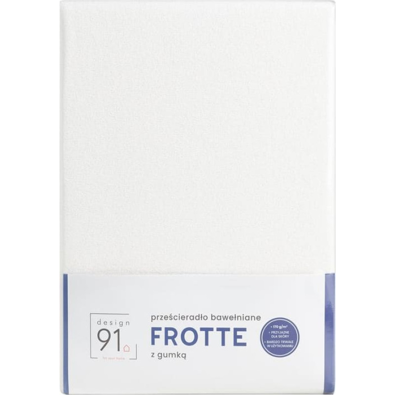 Frotē palags 180x200 krēmkrāsas 170 g/m2 20 cm matracim
