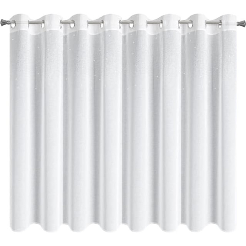 Gatavs aizkars nadine 300x150 cm balts