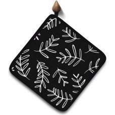 Paklājiņš virtuves satvērējs 20x20 Nature zariņi melns