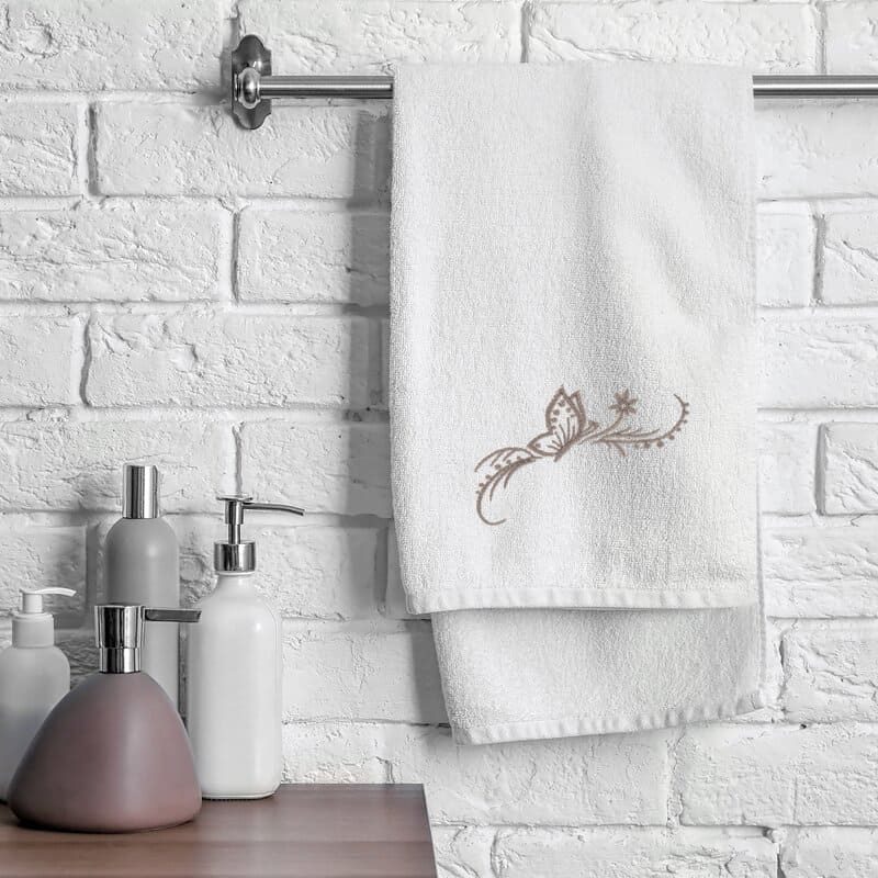 Dvieļu komplekts kastītē 3gab.Fairy sudraba grafīta tauriņš 380g/m2