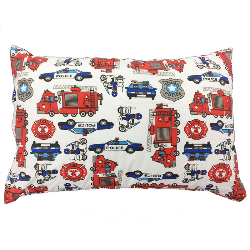 Kokvilnas spilvendrāna 40x60 1111E Ugunsdzēsēju brigāde Policija abpusēja