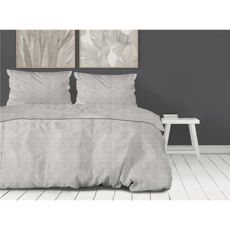 Džersija gultasveļa 220x200 Giorgio pelēkas svītras