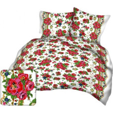 Mizas spilvendrāna 50x60 balti sarkani ziedi A1048_2 Kora 23
