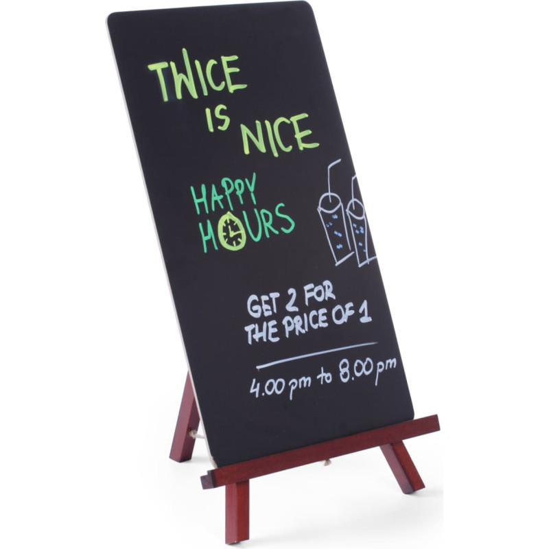 Hendi Reklāmas informācijas dēlis MENU stāv uz restorāna molberta 220x360mm - 664070