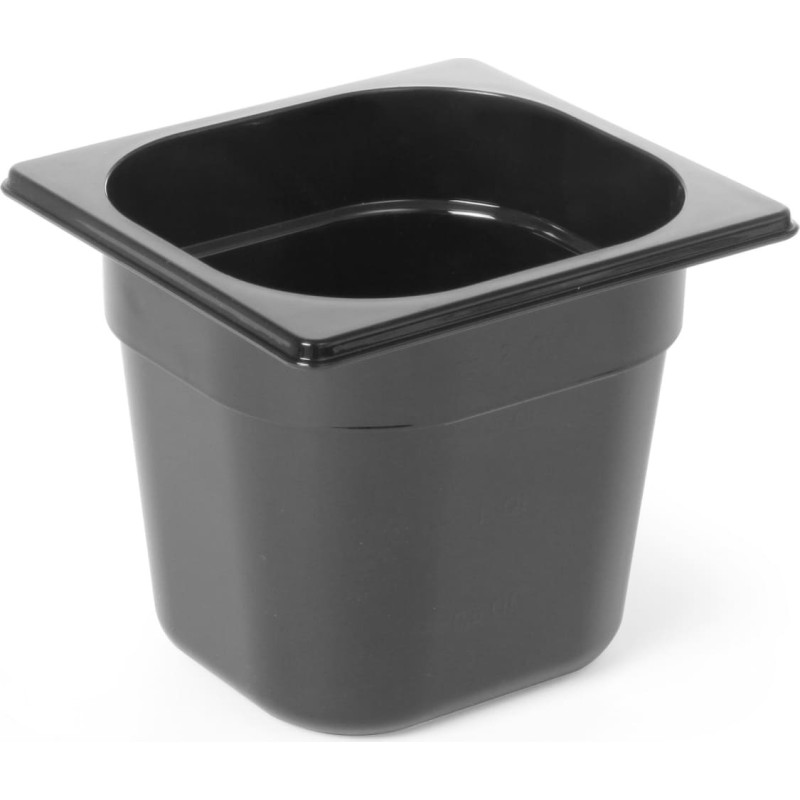 Hendi Ēdinā&scaron;anas konteiners GN 1/6 melns polikarbonāts 176x162x200mm 3.4L 862704