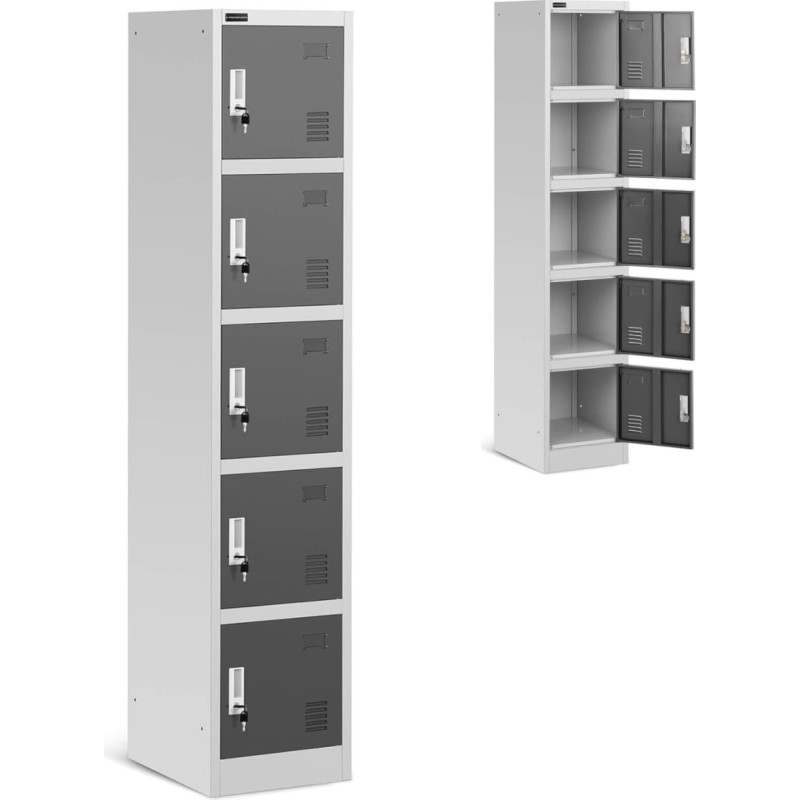 Fromm&Amp;Starck 5 durvju metāla skapītis sociālais brokastu skapītis ar atslēgu slēdzenēm