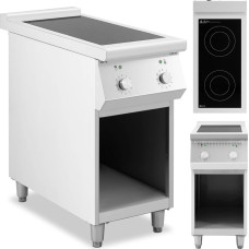 Royal Catering Brīvi stāvoša 2 degļu indukcijas plīts uz atvērtas pamatnes 400 V 8500 W