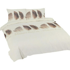Kokvilnas gultasveļa 160x200 Spalvas bēši brūns Universāls