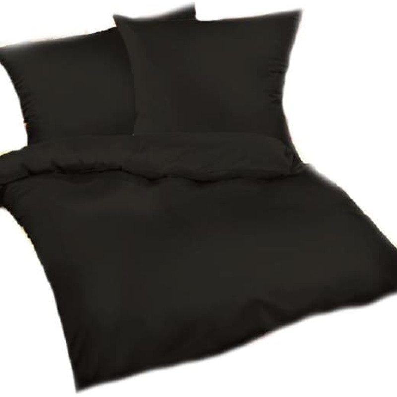 Kokvilnas segas pārvalks 200x220 melns 27 vienkrāsains gabals