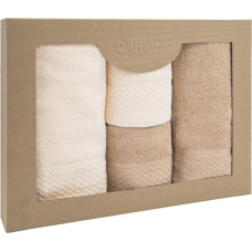 Dvieļu komplekts 6 gab Solano krēmveida kapučīno kastītē