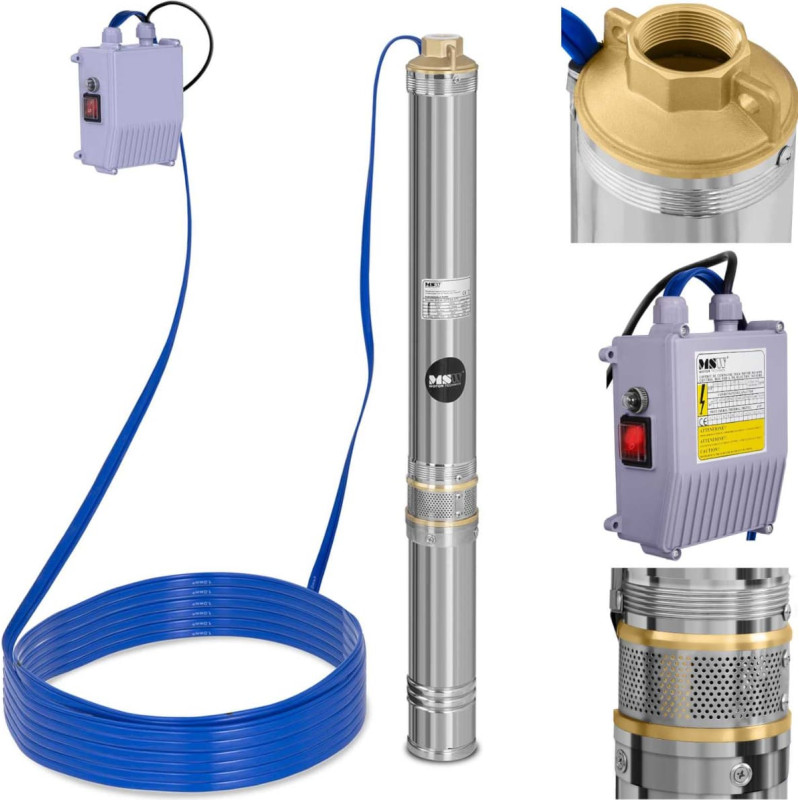 MSW Iegremdējamais sūknis dziļurbumam 4800 L/h līdz 91 m