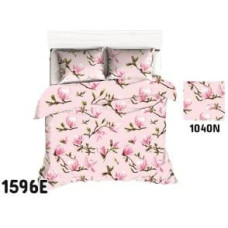 Kokvilnas gultas veļa 140x200 1596E rozā magnolija 1040N
