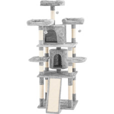 Uniprodo Skrāpējamais stabs tornis kaķu māja bumbas zviļņi 60x50x172cm UNI_CT_06