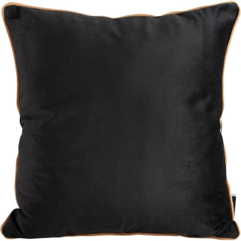 Dekoratīvā spilvendrāna 40x40 Mel, melna, medus, velūrs