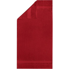 Peru dvielis 100x150 sarkans samts 500g/m2