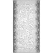 Flora Ocean dvielis 40x60, pelēks kokvilnas frotē, 380 g/m2