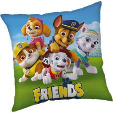 Dekoratīvais spilvens 40x40 Paw Patrol Paw dogs friends abpusējs 23. augusts