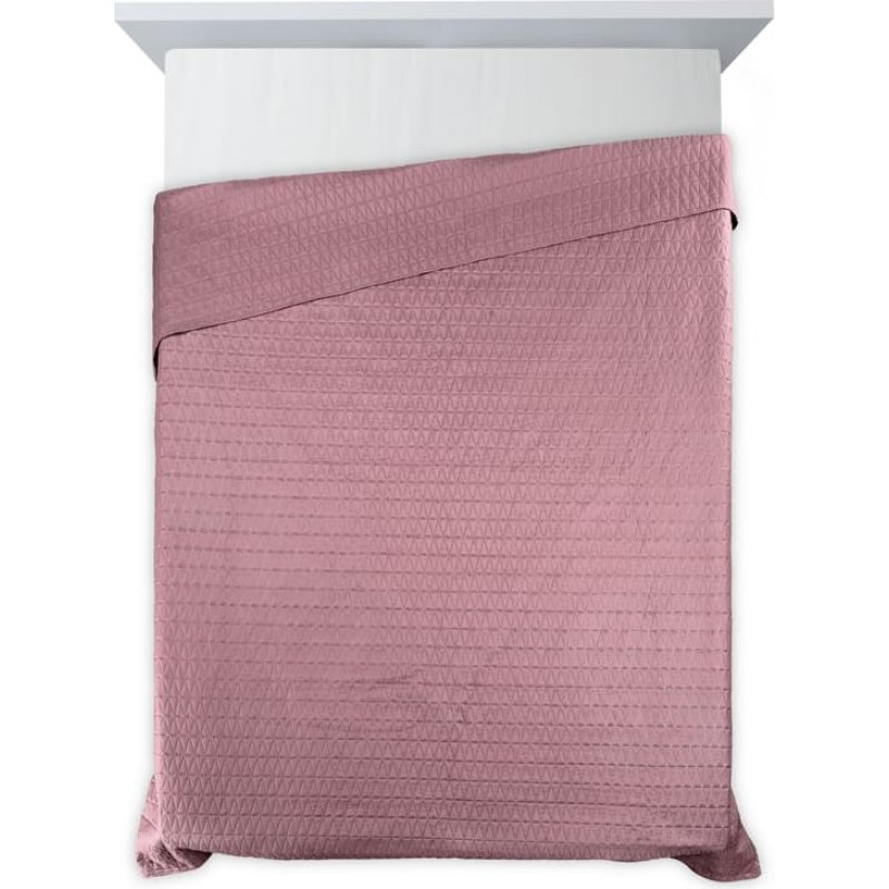 Dekoratīvais gultas pārklājs 200x220 Boni 3 rozā ģeometrisks