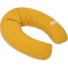 Relax Muslin pozicionēšanas spilvens, sinepes, 190 cm, barošanai, grūtniecībai un atpūtai