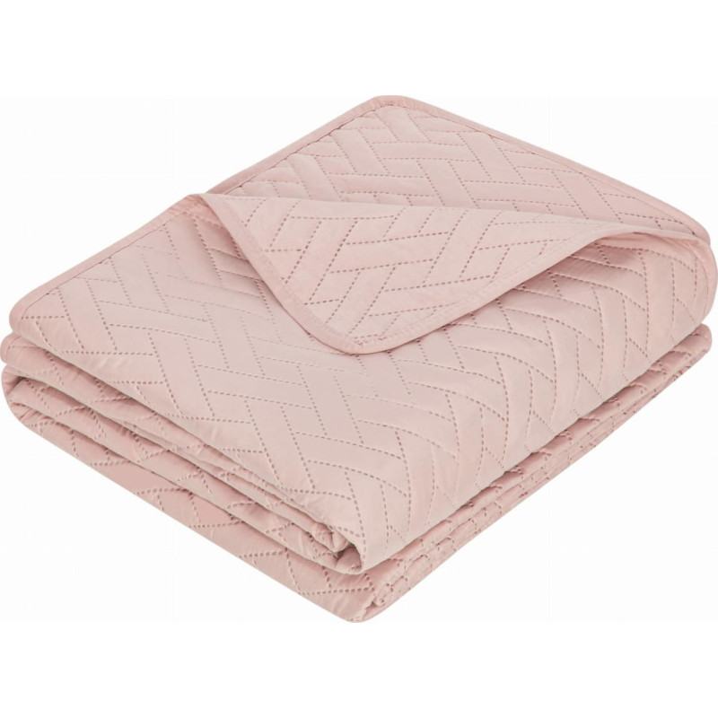 Dekoratīvais gultas pārklājs 240x220 Dash pulveris rozā ģeometrisks I23
