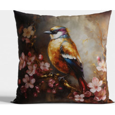 PALOMA BIRD Dekoratīvā spilvendrāna VELVET, 40x40cm, krāsa 001 rozā P00148/POP/001/040040/1