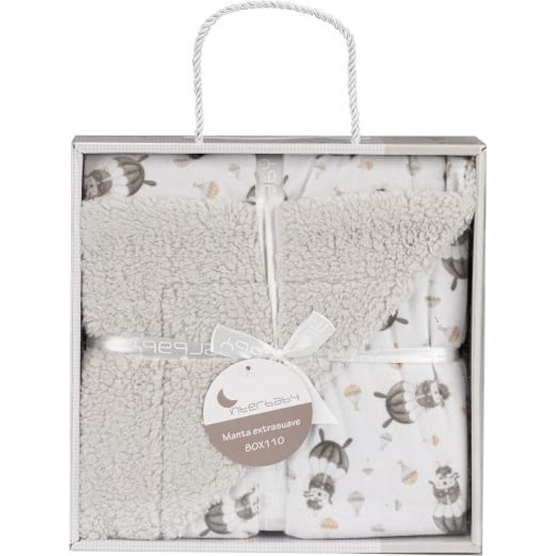 Interbaby Bērnu sega 80x110 Lācī&scaron;i, pelēka mikro&scaron;ķiedra