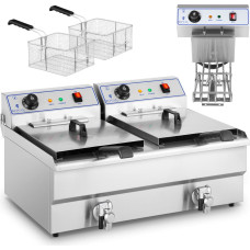 Royal Catering Divu kameru cepeškrāsns ar krāniem 400V - 2x10L