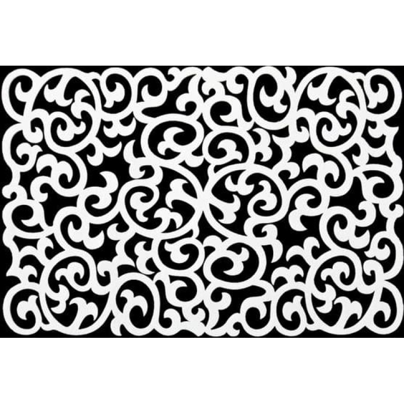 Dekoratīvs paliktnis, raksts 222, izmērs 30x45, balts, 1 gab