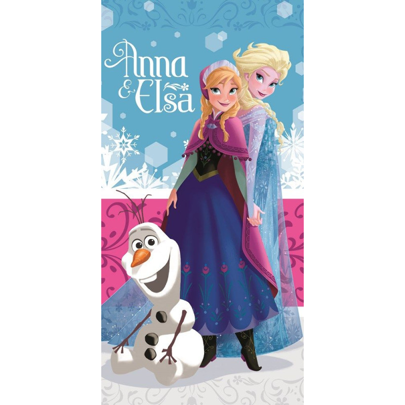 Saldēts dvielis 70x140 Frozen Anna un Elsa Disney 01 9803