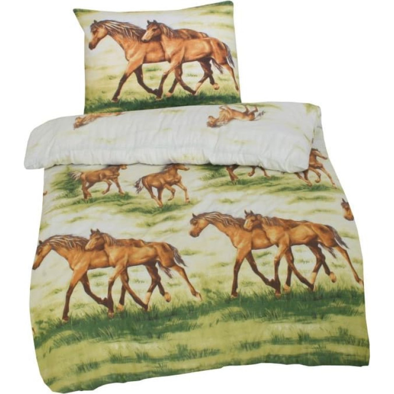 Kokvilnas gultasveļa ZIRGI 160x200 579E ZIRGS Jauns