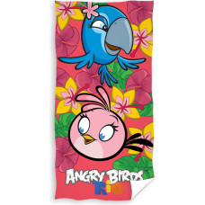 Angry Birds Rio dvielis 70x140 C 5107 sarkani ziedi